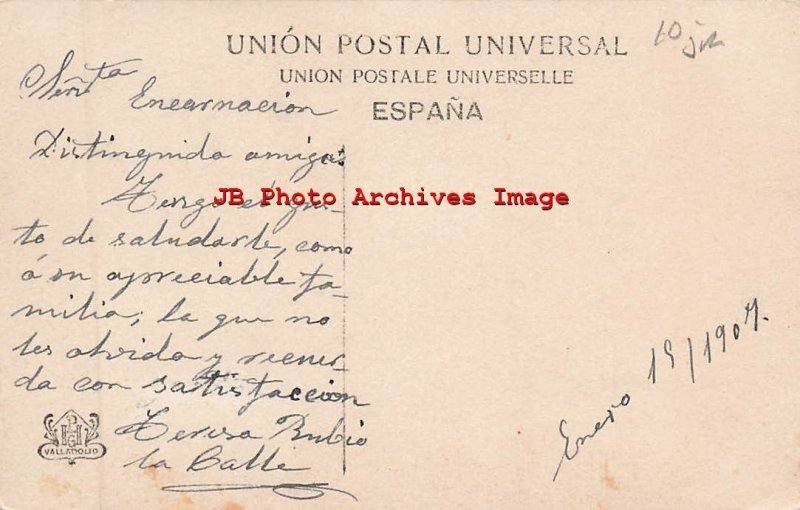 Studio Shot, Tinted RPPC, Children on Horse Prop, PGH Photo Valladolid No 1234