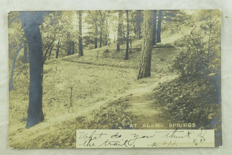 C.1900 RPPC Inside Adam Springs Park Vintage Postcard P101