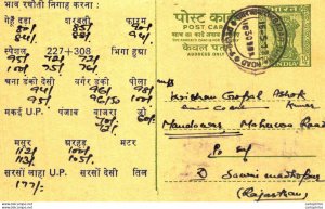 India Postal Stationery Ashoka 10 p Niadar Mal Sultan Singh Delhi