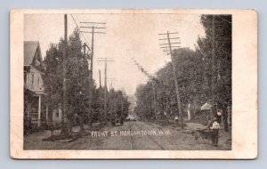 FRONT STREET MORGANTOWN WEST VIRGINIA POSTCARD 1909