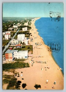 c1962 Aerial View of Lido Di Jesolo in Italy 4x6 VINTAGE Postcard 0407