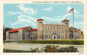 ST LOUIS, Missouri MO   SHRINERS HOSPITAL For CRIPPLED CHILDREN ca1940s Postcard