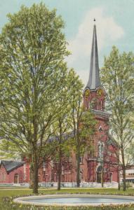 Congregational Church at Homer NY, New York - Wading Pool on the Green