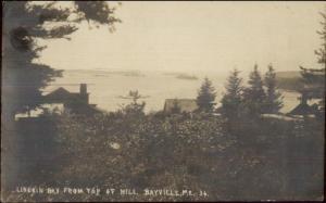 Bayville ME Linekin Bayu From Top of Hill c1915 Real Photo Postcard
