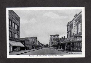 SC Main St Sumer South Carolina Postcard Kress Dept Store Efird's