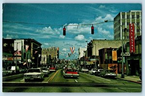 Everett Washington Postcard Colby Avenue Business District Road Classic Car 1970