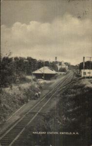 Enfield NH Railroad Station Train Depot Postcard