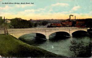 Indiana South Bend La Salle Street Bridge 1914 Curteich