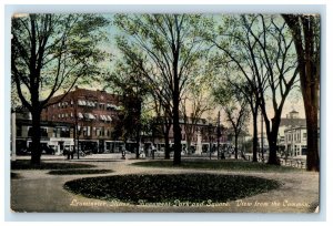 c1910's Leominster MA, Monument Park And Square View From Common Postcard