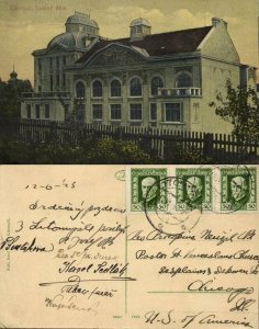 czech, LITOMYŠL, Lidový Dům, Community Center (1925) Postcard