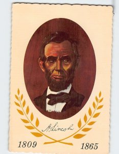 Postcard Abraham Lincoln, 1809-1865