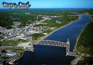 Massachusetts Cape Cod Aerial View Cape Cod Canal Buzzard's Bay Entrance