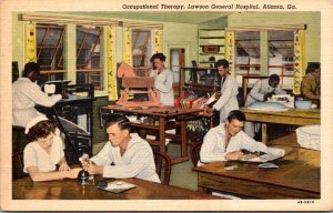 Linen Postcard Occupational Therapy at Lawson General Hospital Atlanta Georgia