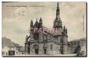 Old Postcard Sainte Anne d & # 39Auray Basilica and Square