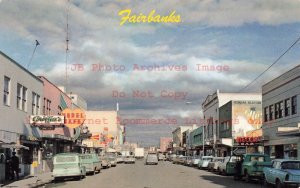 AK, Fairbanks, Alaska, Second Avenue, Model Cafe, 50s Cars, Roberts No C15200