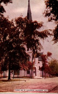 Illinois Aurora First Methodist Episcopal Church 1910