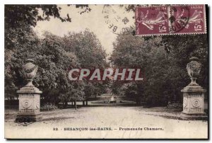 Old Postcard Besancon les Bains Promenade Chamar