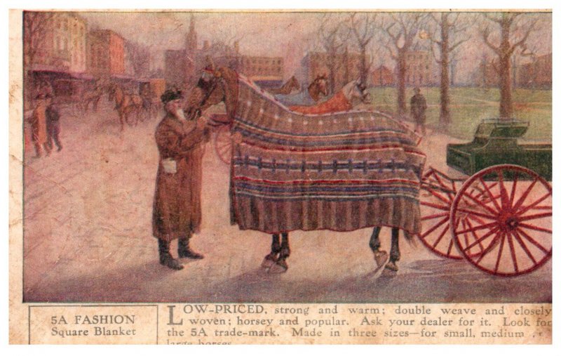 5A Fashion  Square  Horse  Blanket , Connecticut New Haven McLay's