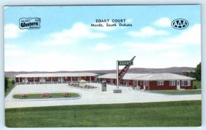 MURDO, South Dakota SD ~ Roadside Motel ZOART COURT c1940s Jones County Postcard