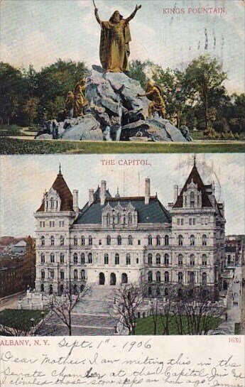Kings Fountain The Capitol Albany New York 1906