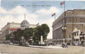 EL PASO TEXAS CIVIC CENTER CITY HALL & COURTHOUSE 1930s POSTCARD (3) 