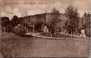 Rupert PQ~Laurentian Cheese & Butter Factory~Monument by Road~1908 Sepia Tone 