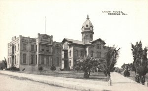 Vintage Postcard 1910's View of Court House Redding California CA