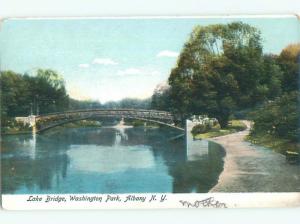 Unused Pre-1907 BRIDGE AT WASHINGTON PARK Albany New York NY n5495