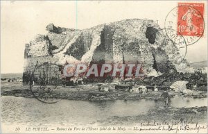 Old Postcard THE PORTEL- Ruins of the fort of Striking (Sea coast)