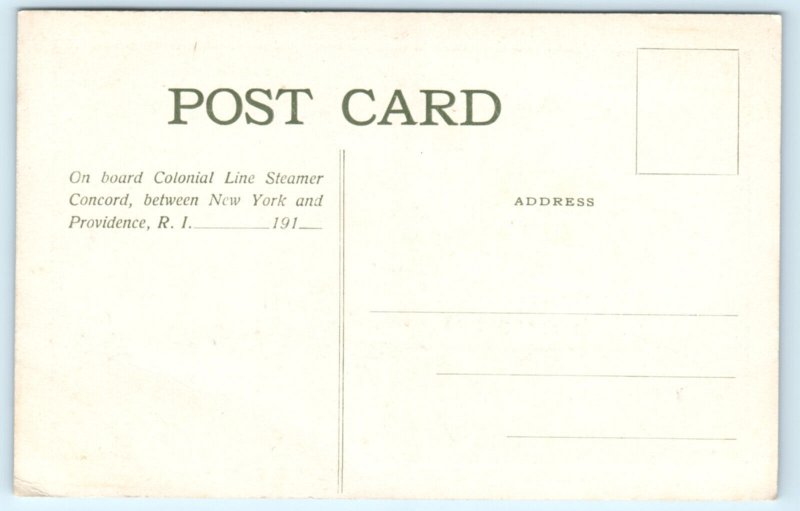 Steamer Concord Colonial Navigation Company Ship Postcard