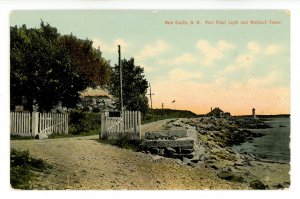 NH - New Castle. Walbach Tower & Fort Point Light