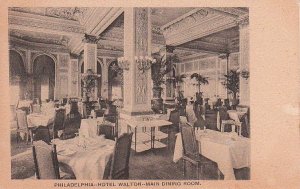 Postcard Philadelphia Hotel Walton Main Dining Room PA