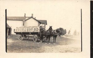 F92/ Occupational RPPC Postcard c1910 Delivery Horse Wagon 6
