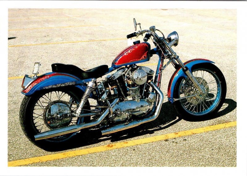 2~4X6 Advertising Postcards HARLEY-DAVIDSON CUSTOM MOTORCYCLE~NEON EAGLE EMBLEM