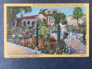 Mission San Juan Capistrano CA Linen Postcard H1162085037