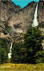 Yosemite National Park California CA Falls Postcard Cancel PM WOB Note Curteich 