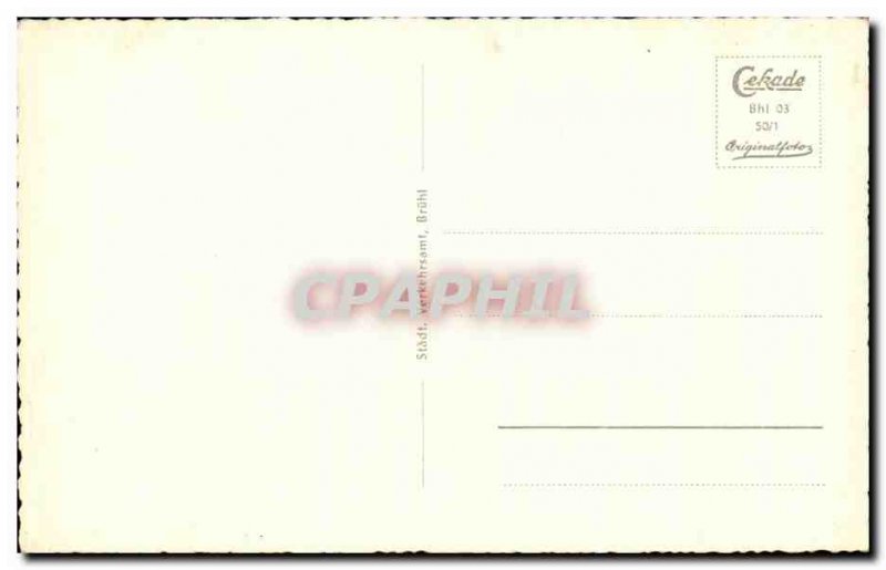 Old Postcard Schloss Bruhl Gartenparterre