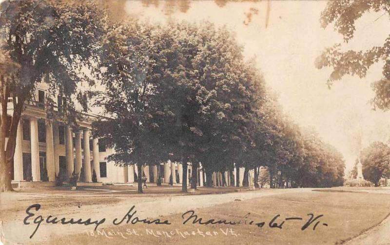 Manchester Vermont Main Street Real Photo Antique Postcard J56192