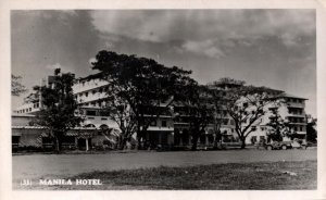 RPPC  Philippines    Manilla Hotel  Real Photo Postcard