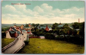 Vtg Stewarton City View From Viaduct East Ayrshire Scotland 1910s Old Postcard