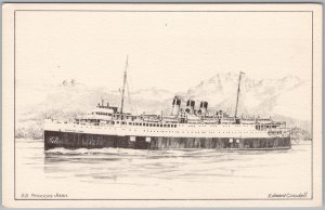 Edward Goodall Artist SS Princess Joan Steamship BC Canada Unused Postcard H83