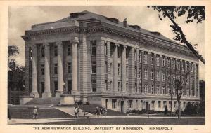 Minneapolis Minnesota University Admin Bldg Antique Postcard K42695