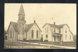 RPPC ROSSBURG OHIO METHODIST EPISCOPAL CHURCH 1910 REAL PHOTO POSTCARD