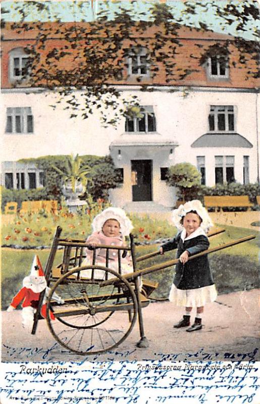 Sweden Old Vintage Antique Post Card Parkudden Prinsessorna Margareta ach Mar...