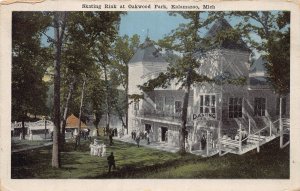 J82/ Kalamazoo Michigan Postcard c1910 Skating Rink Oakwood Park 139