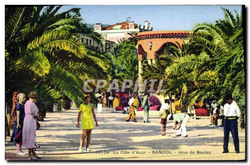 Postcard Old Petanque Bandol Bowls