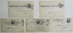 1890s LOT of 5 WEST VIRGINIA BANKS ANTIQUE STATEMENT CARDS POSTCARDS