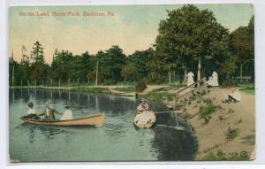 Boating On The Lake Hazle Park Hazleton Pennsylvania 1911 postcard