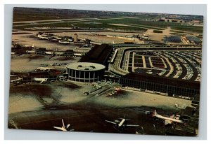 Vintage 1960's Postcard Aerial Rotunda & Terminals O'Hare Field Chicago Illinois