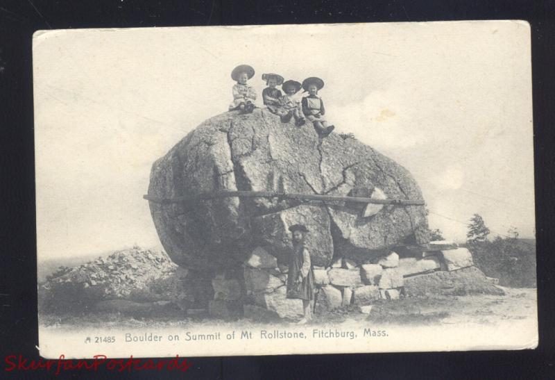 FITCHBURG MASSACHUSETTS MT. ROLLSTONE BOULDER UNUSUAL ROCK 